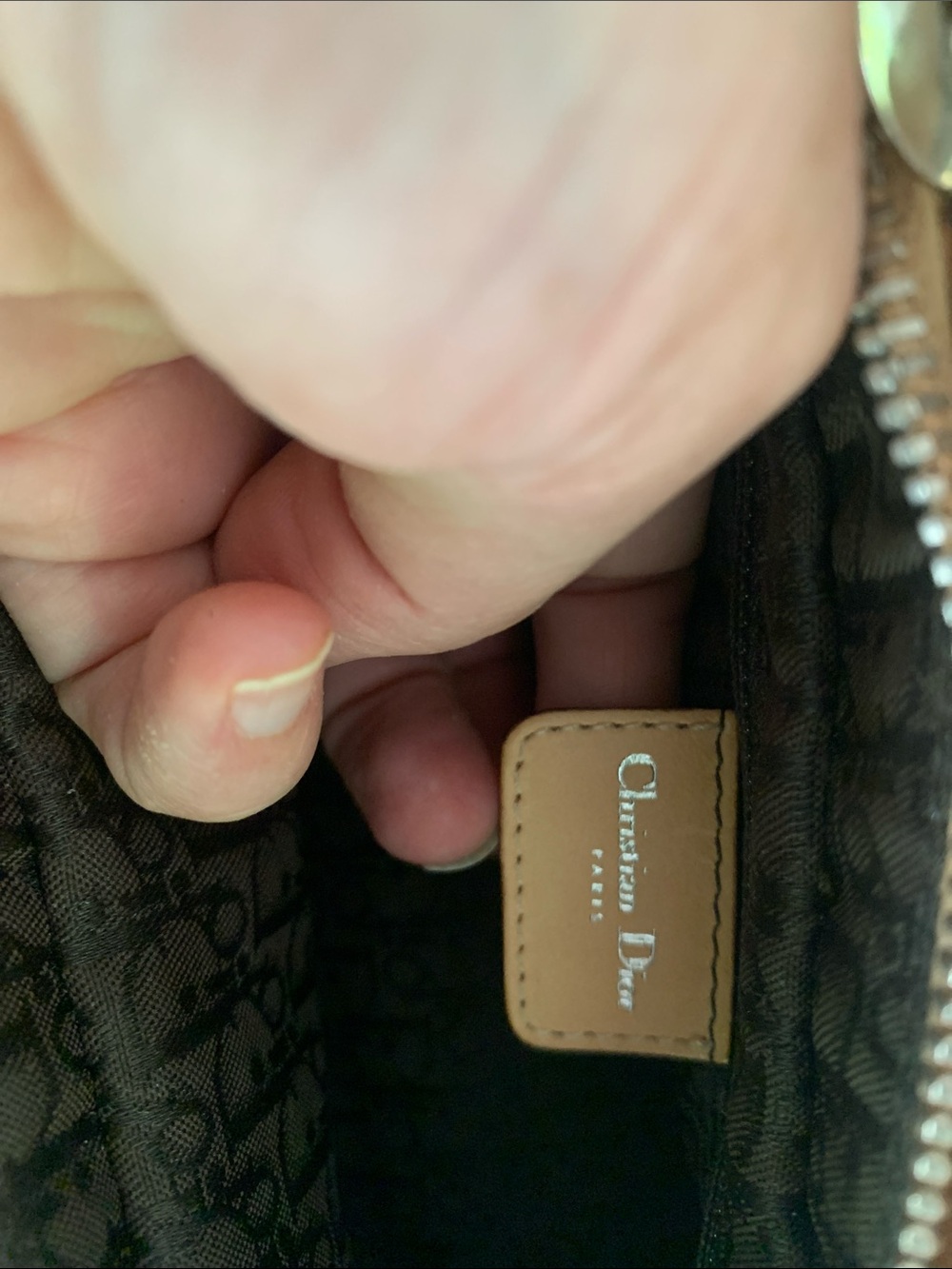 Authentic Christian Dior Calfskin Cannage stitched Small Lady Dior - Picture 9 of 17